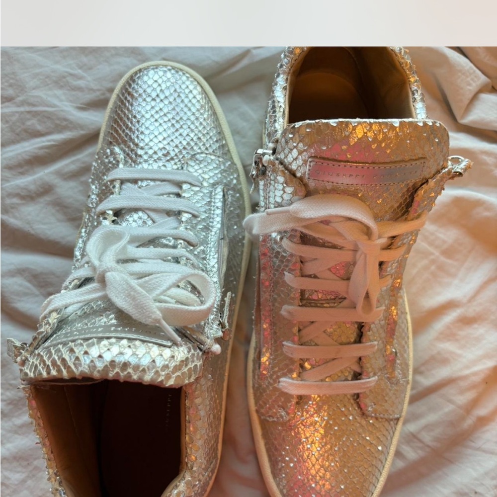 GIUSEPPE ZANOTTI silver men’s sneakers - Picture 3 of 5